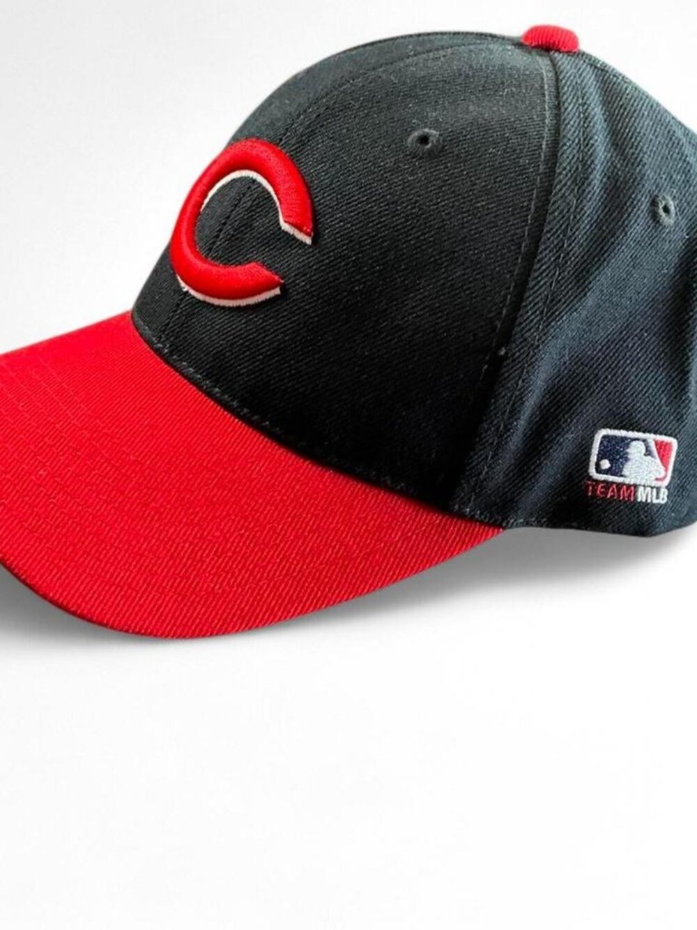 VTG 90s Cincinnati Reds OC Sports Team Wool Blend MLB Hat Black Red Adjustable